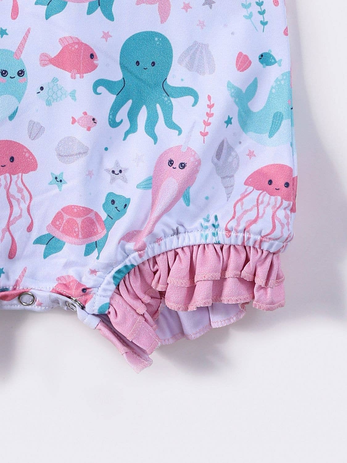 Pink Aquatic Baby Romper