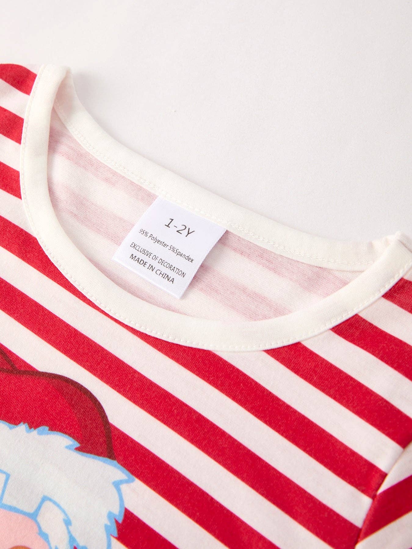 Christmas Print 2 Tops + 1 Pant Combination Girls Pajama Set