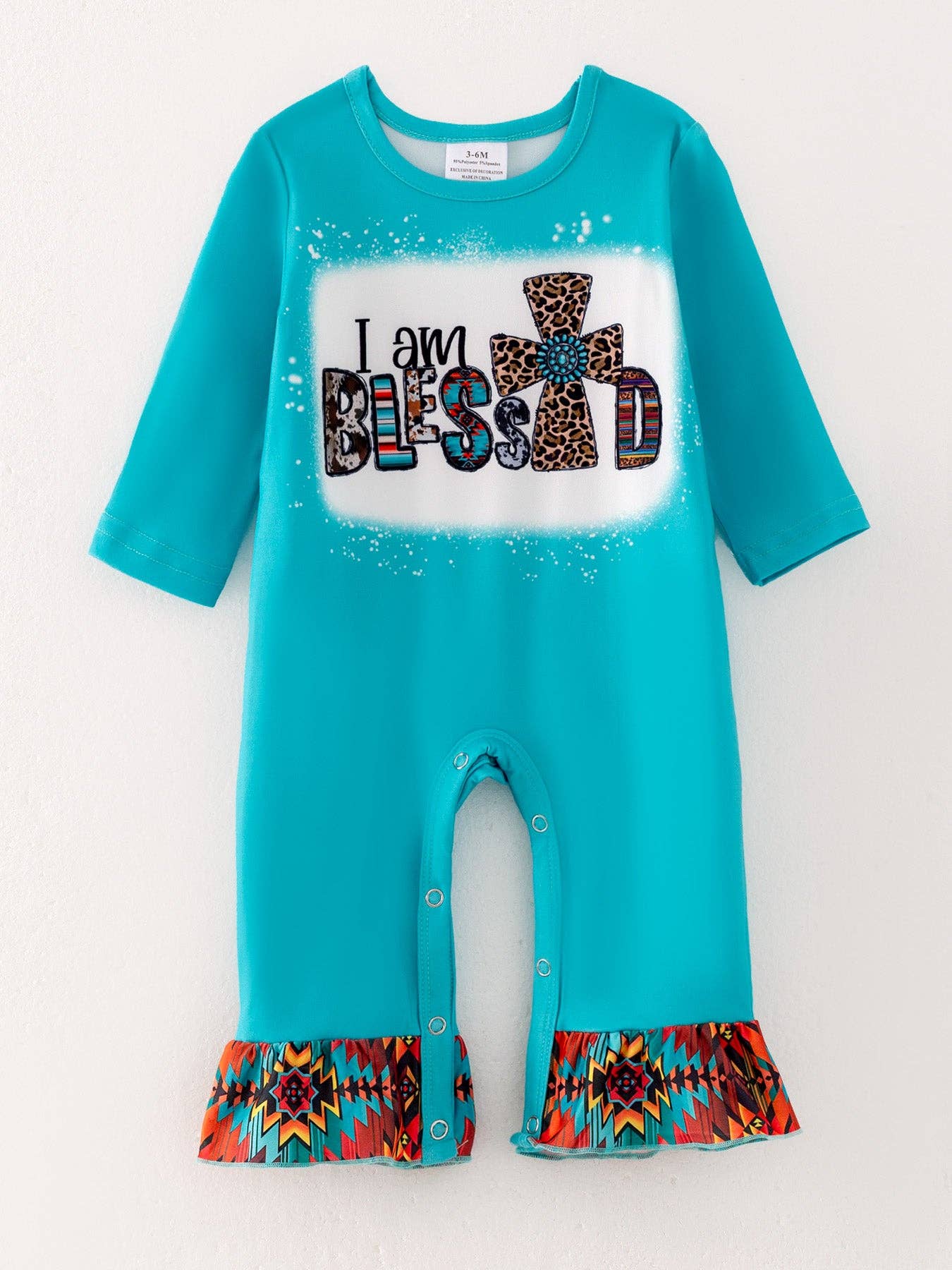 4 piece Baby Girl Autumn /Winter Letter Leopard OX O-neck Ruffle Romper Set