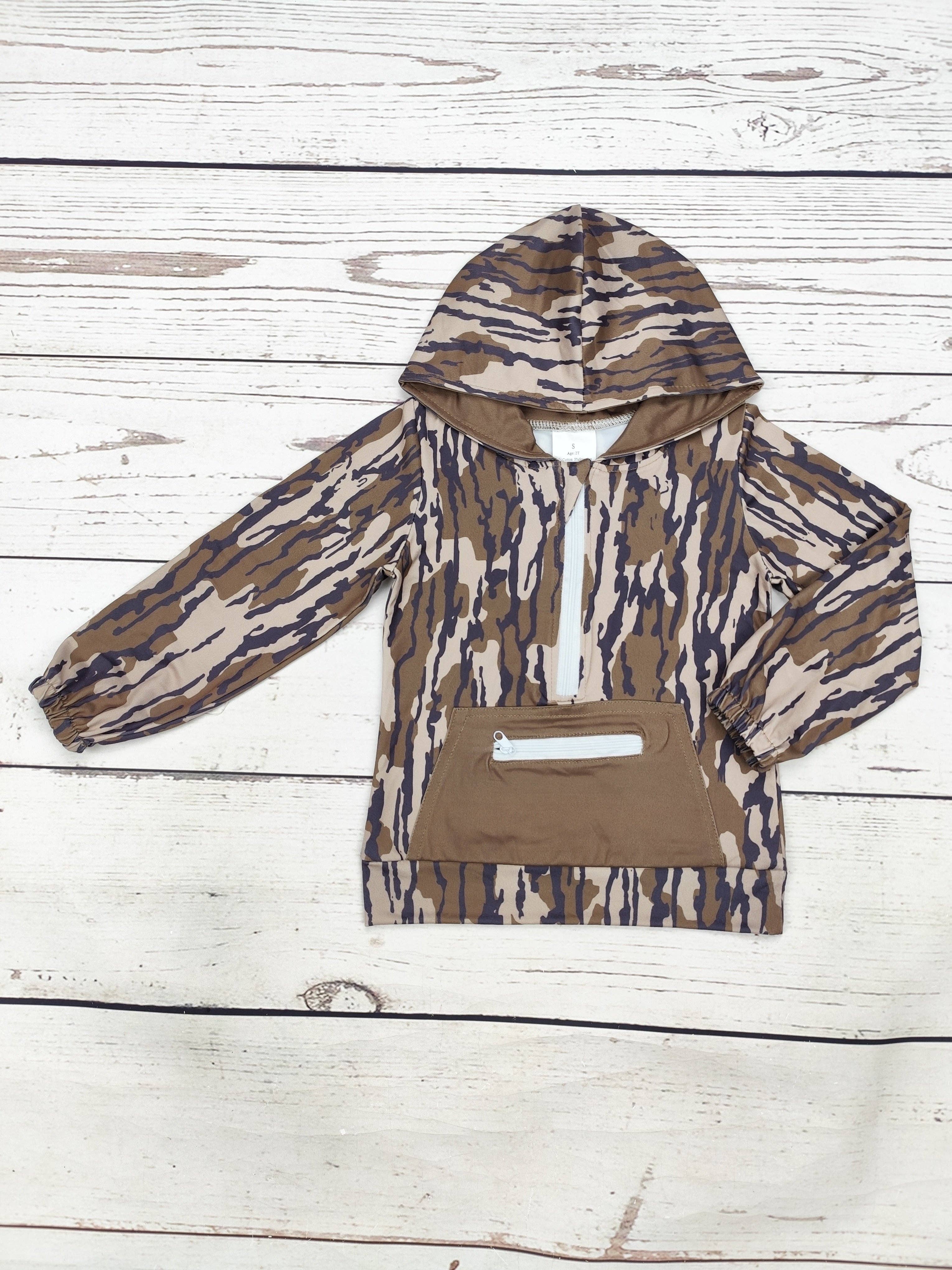 Baby Boys Camouflage Pocket Hoodie