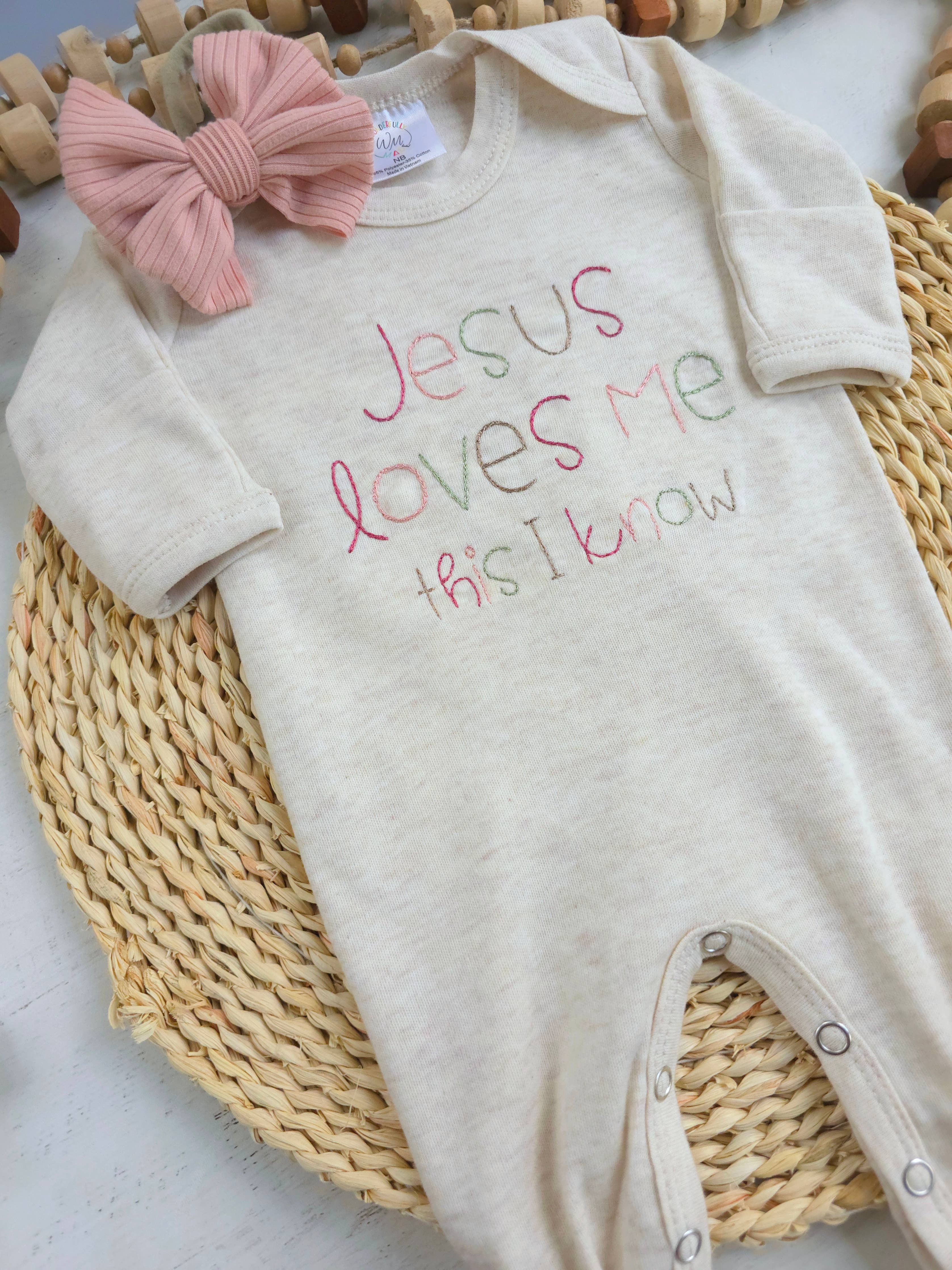 Baby Romper | Baby Girl Outfit - Jesus Loves Me