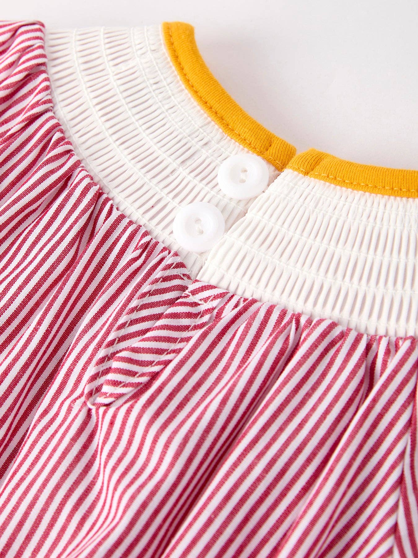 Autumn Rooster Smock Embroidered Baby Girl Romper