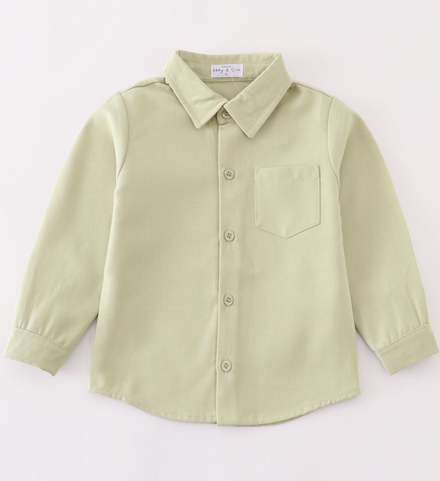 Green boy button down shirt