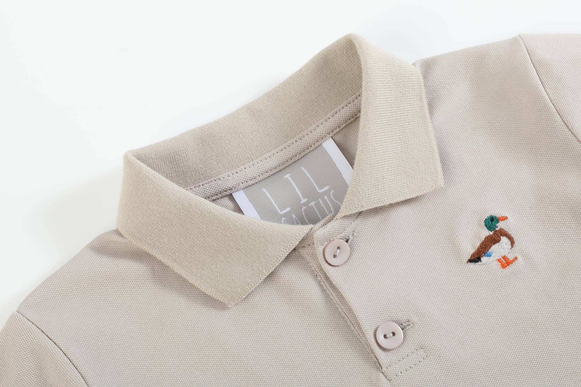 Light Brown Mallard Duck Golf Polo Shirt