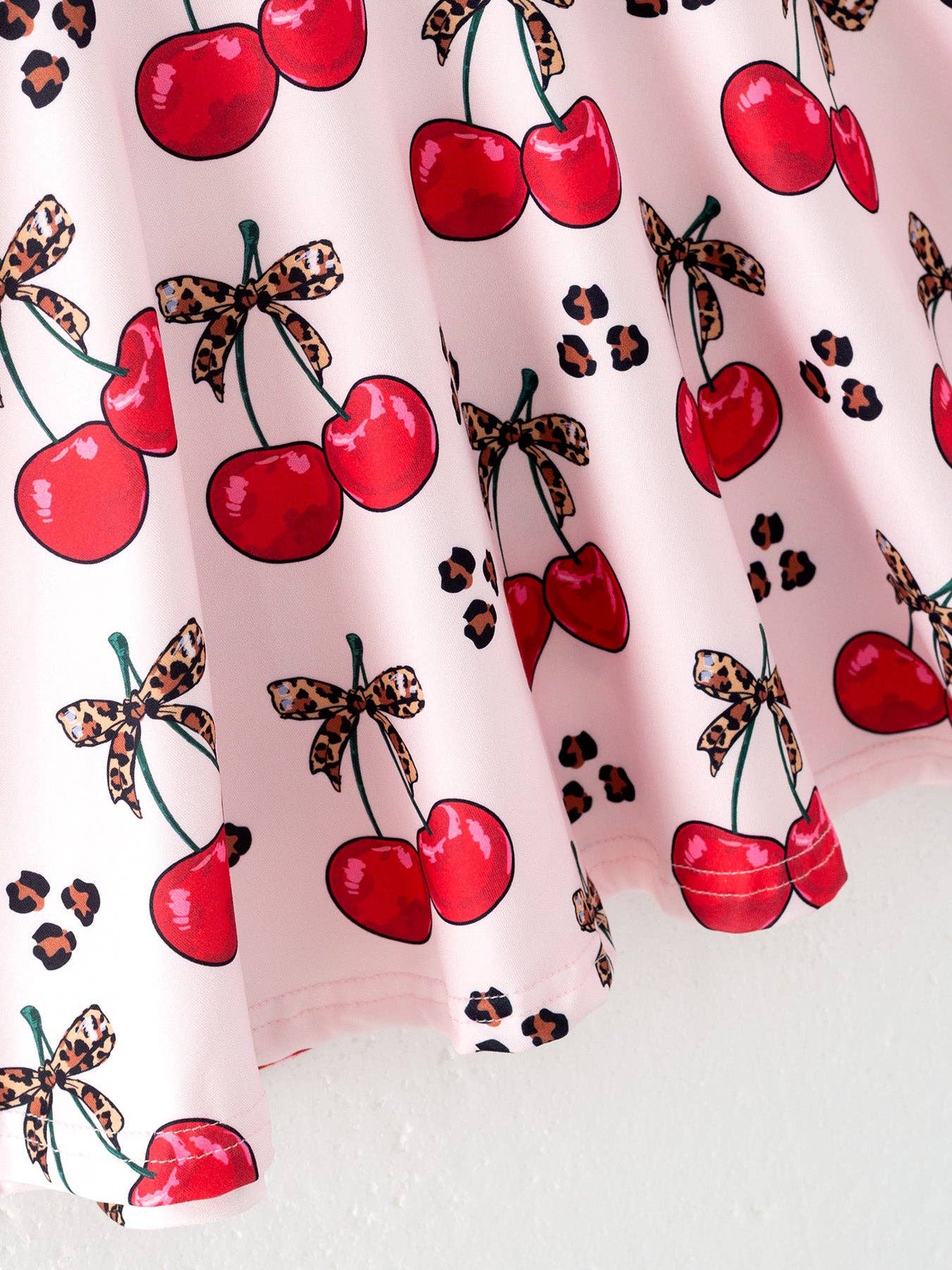 Cherry Milk Silk Girls Dress