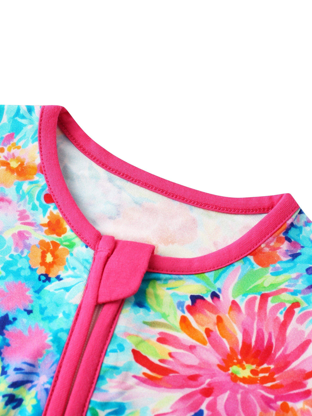 Posh TOT Coral Garden Bamboo Baby Convertible Zippy Romper