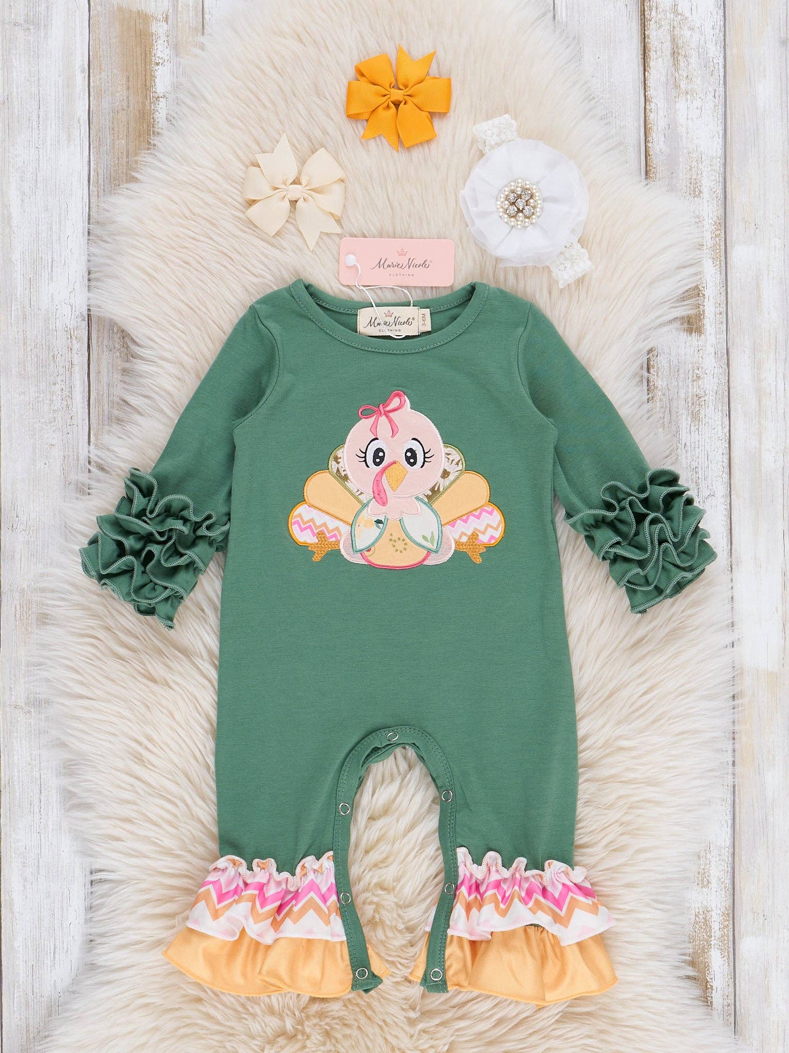 Chevron Turkey Romper