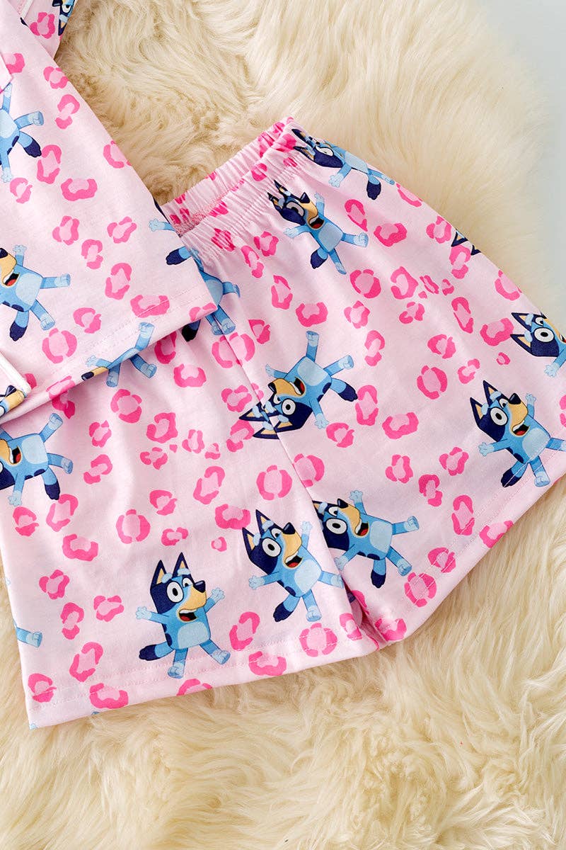 Blu*y button up printed girls pajamas. PJG50132 JEAN
