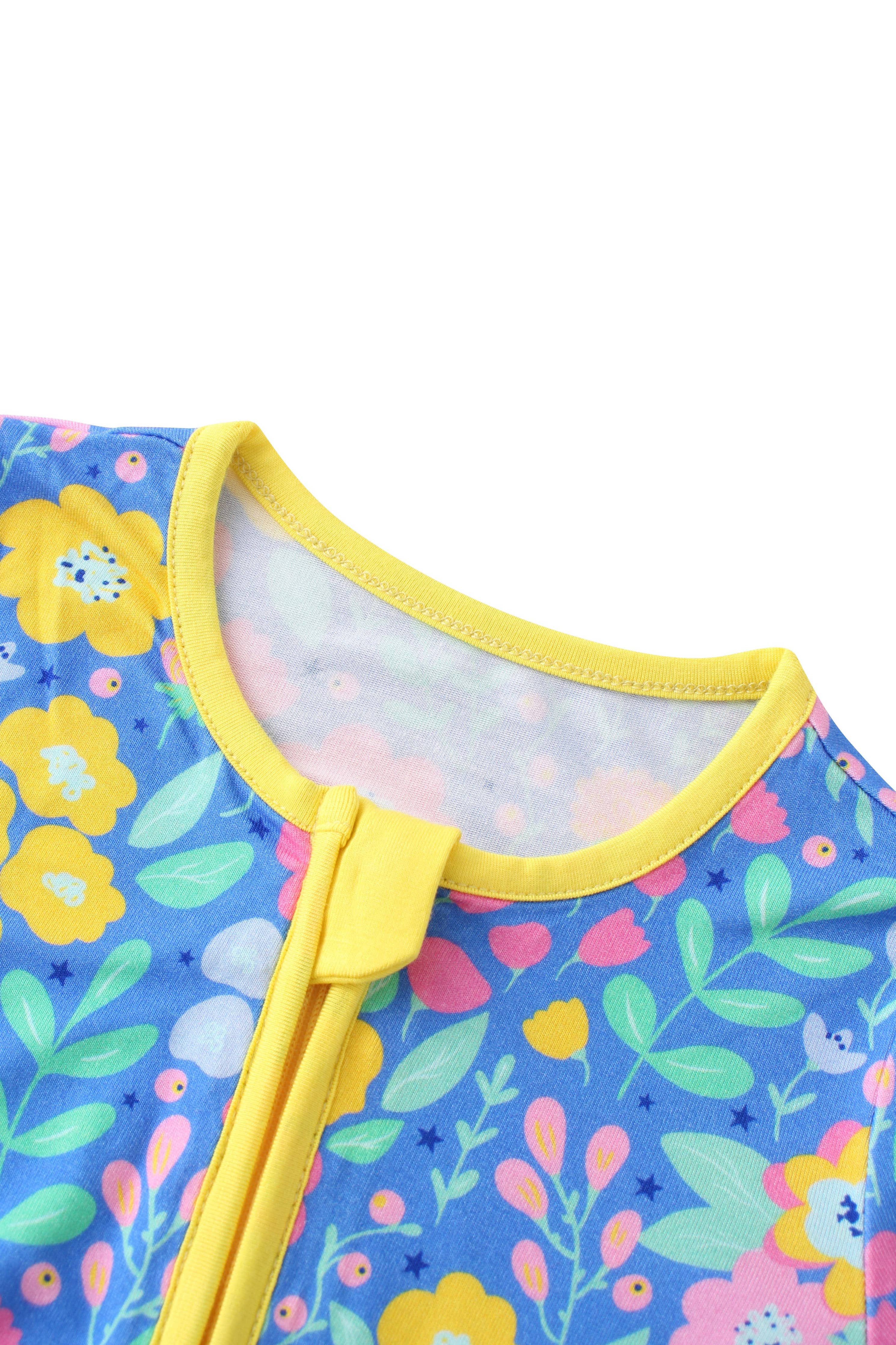 Posh TOT Sunny Blooms Bamboo Baby Convertible Zippy Romper