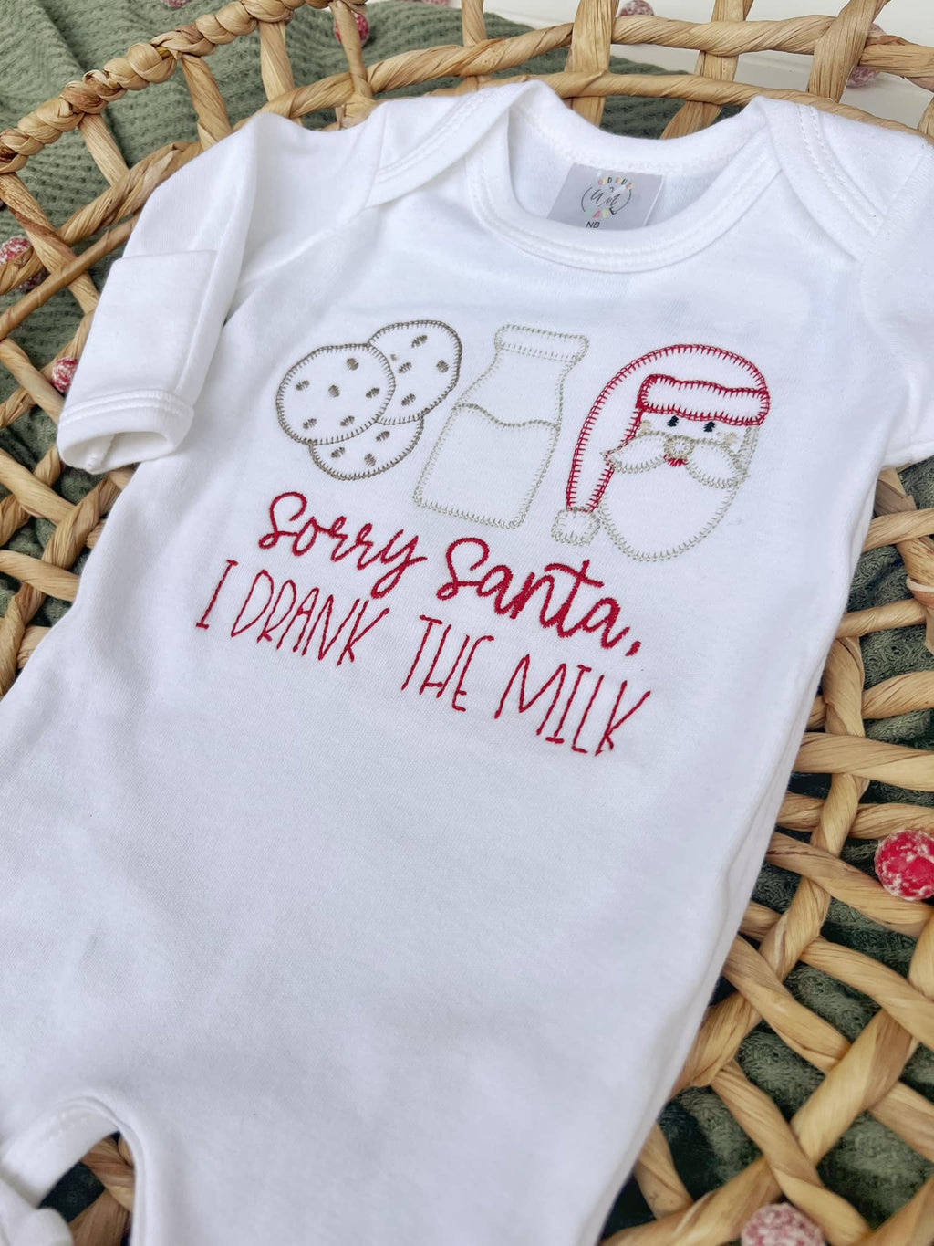 Baby Romper | Sorry Santa I Drank All The Milk Christmas