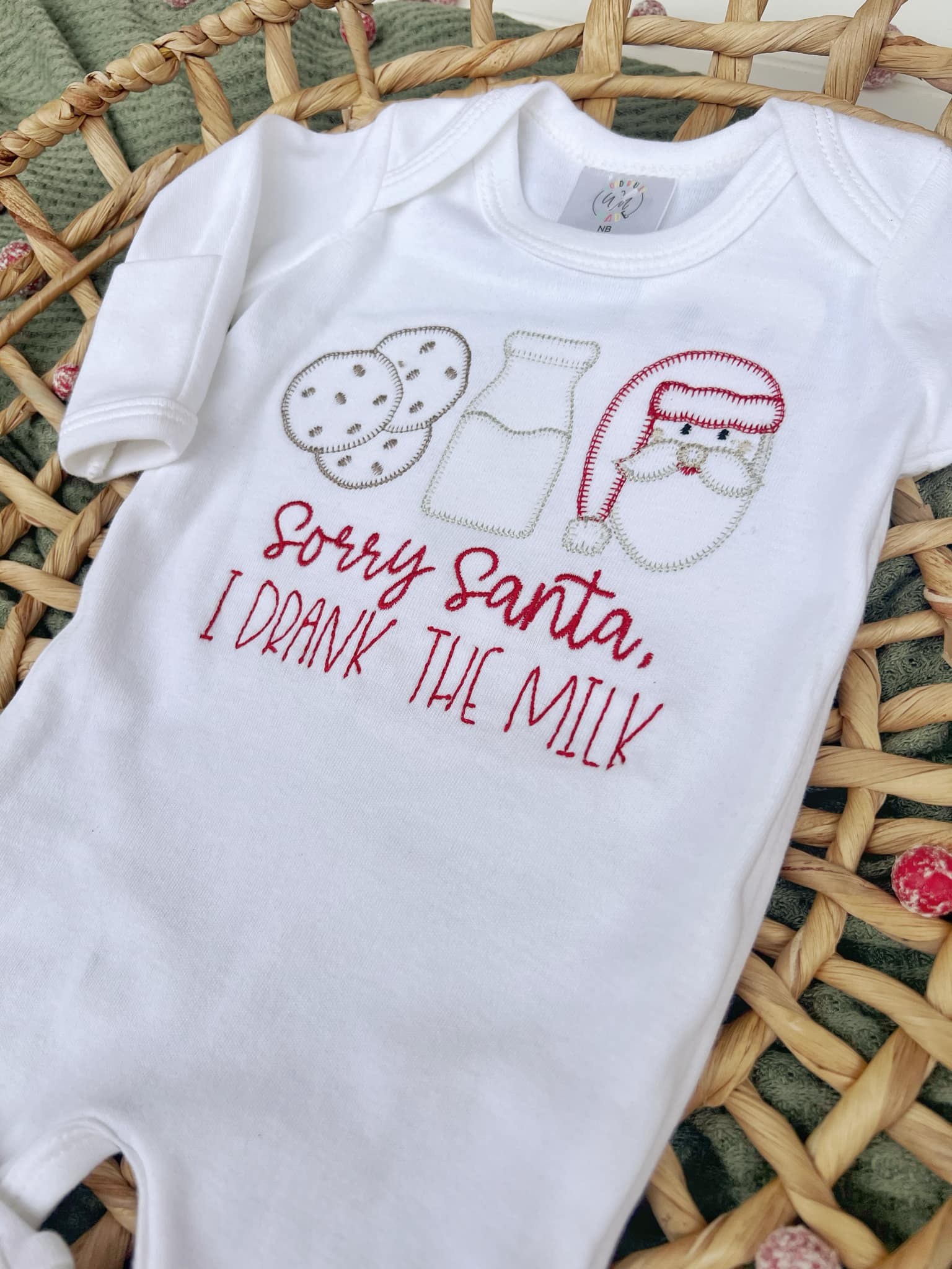 Baby Romper | Sorry Santa I Drank All The Milk Christmas