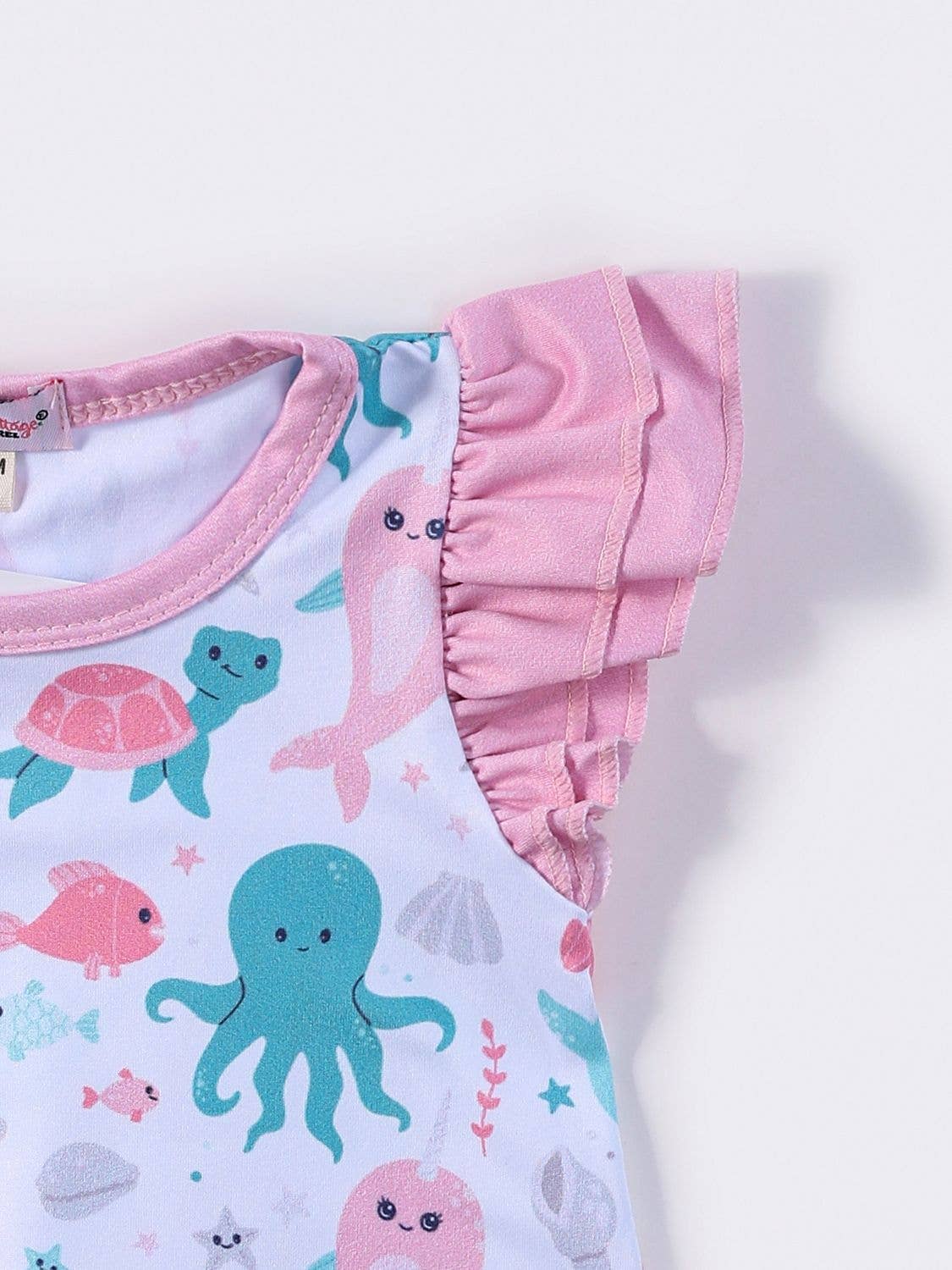 Pink Aquatic Baby Romper
