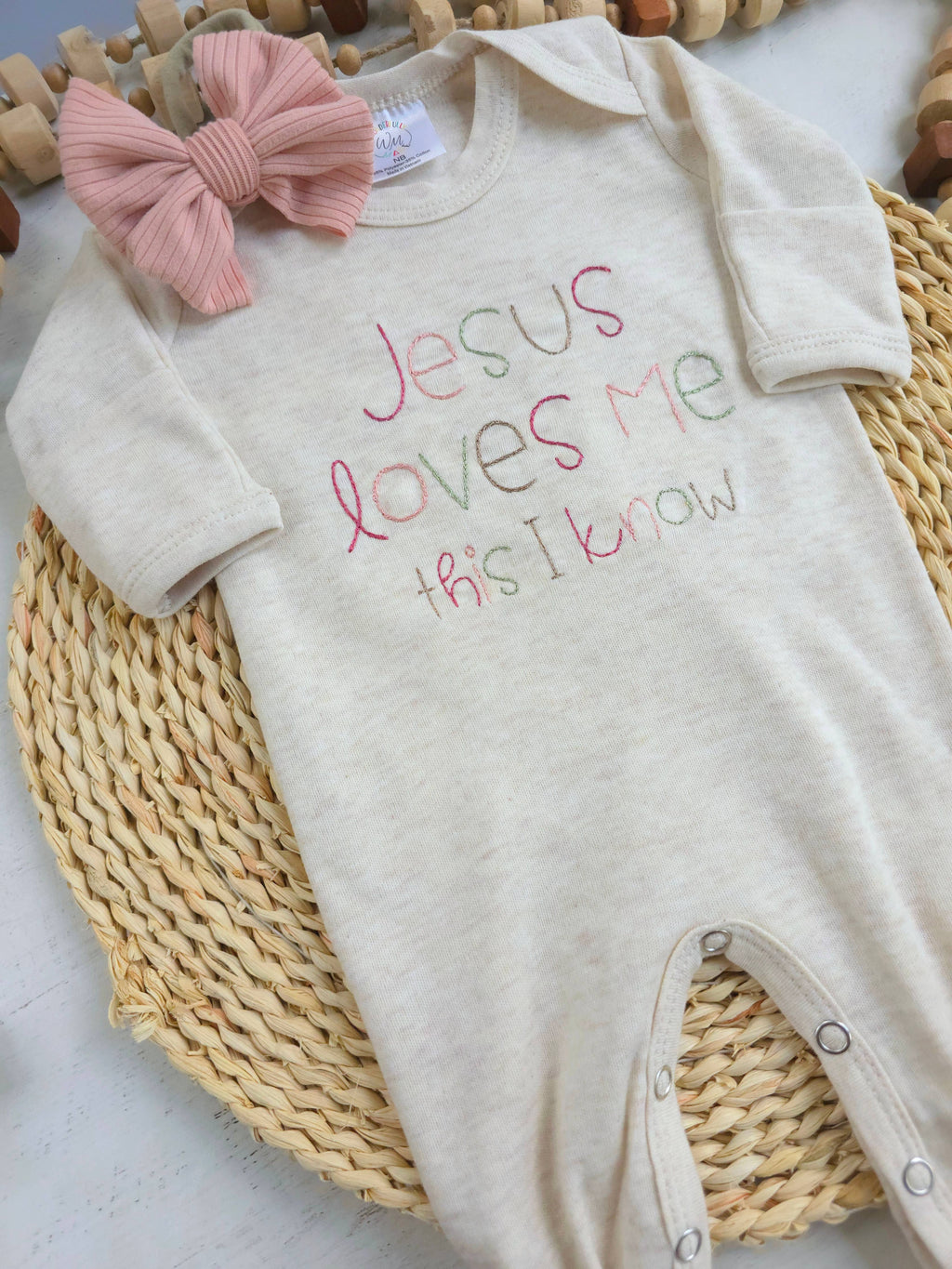 Baby Romper | Baby Girl Outfit - Jesus Loves Me