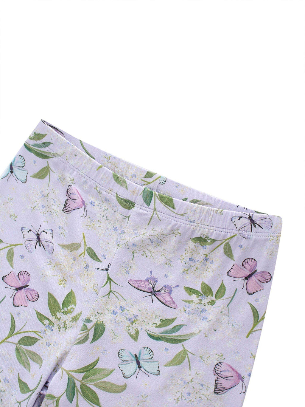 PoshTOT Purple Butterfly Print 2 Piece Short Sleeves PJ Set