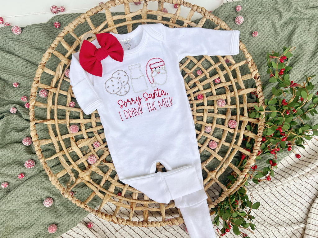 Baby Romper | Sorry Santa I Drank All The Milk Christmas