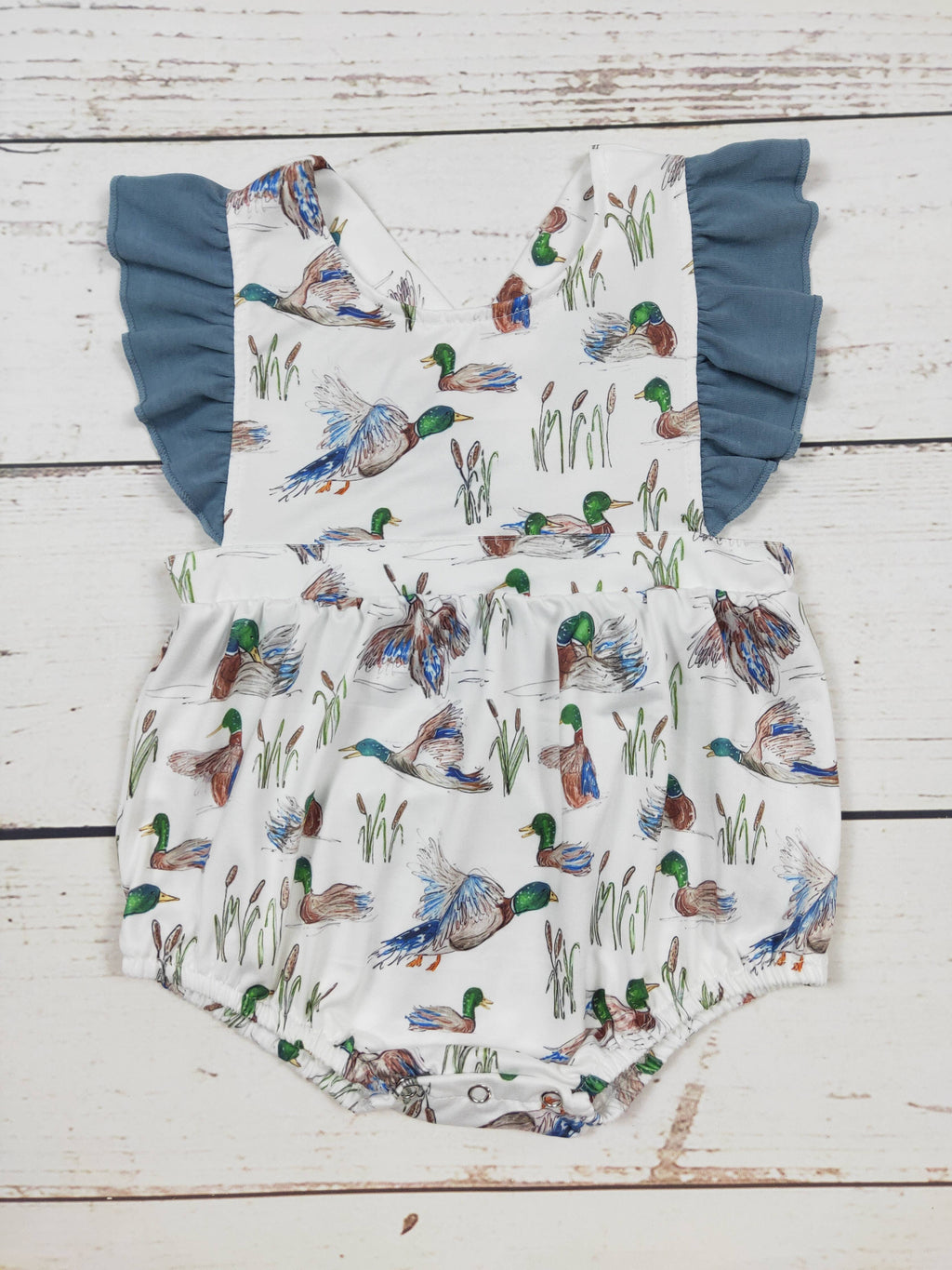 Duck Printed Baby Girls Romper
