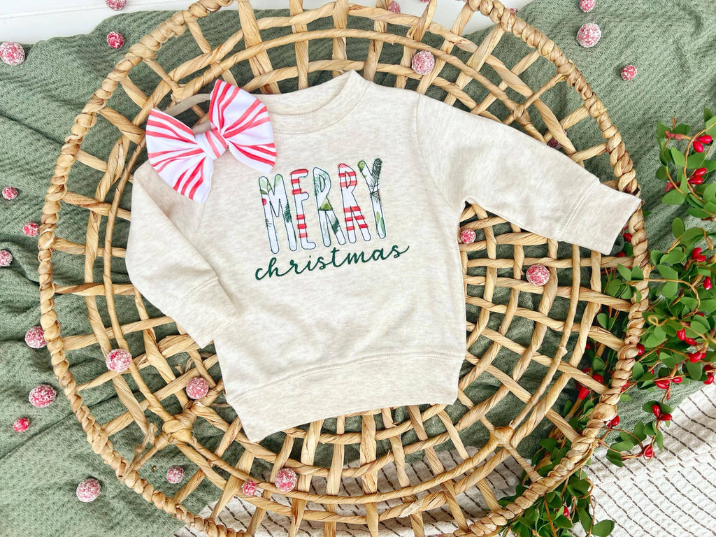 Baby Sweatshirt | Merry Christmas | Oatmeal Red Green