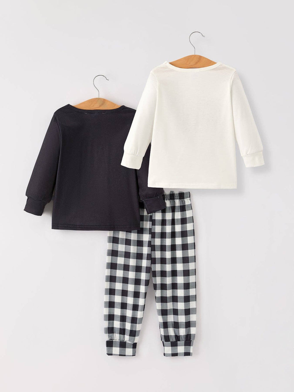 Christmas Print 2 Tops + 1 Pant Combination Girls Pajama Set