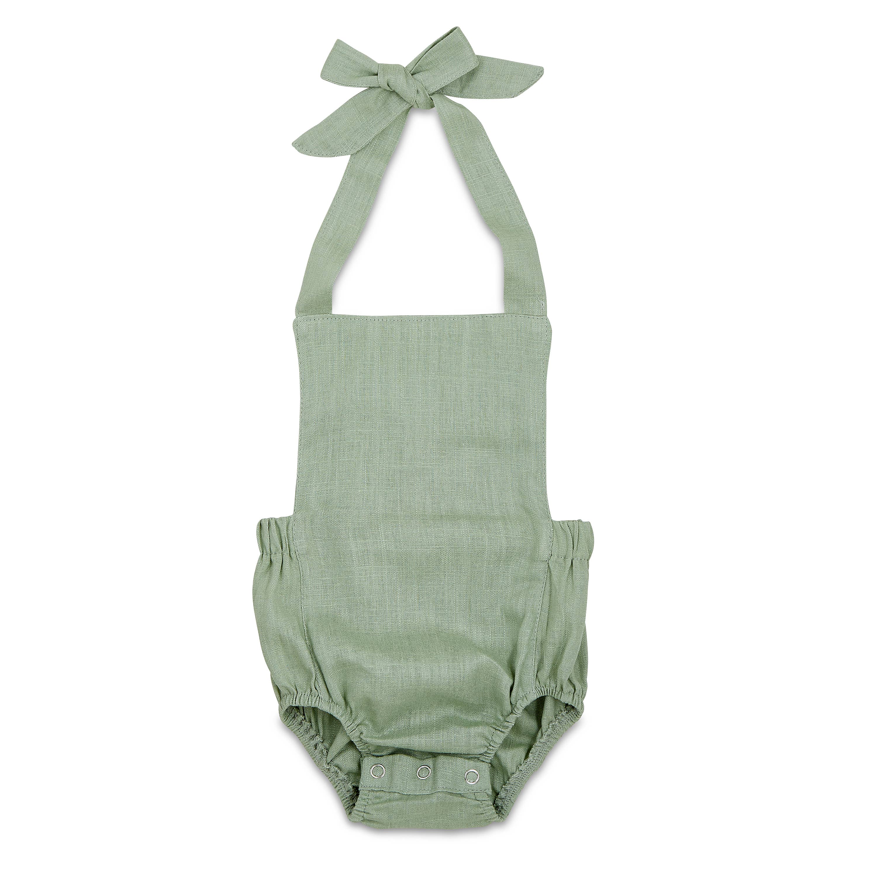 Sage Summer Baby Romper
