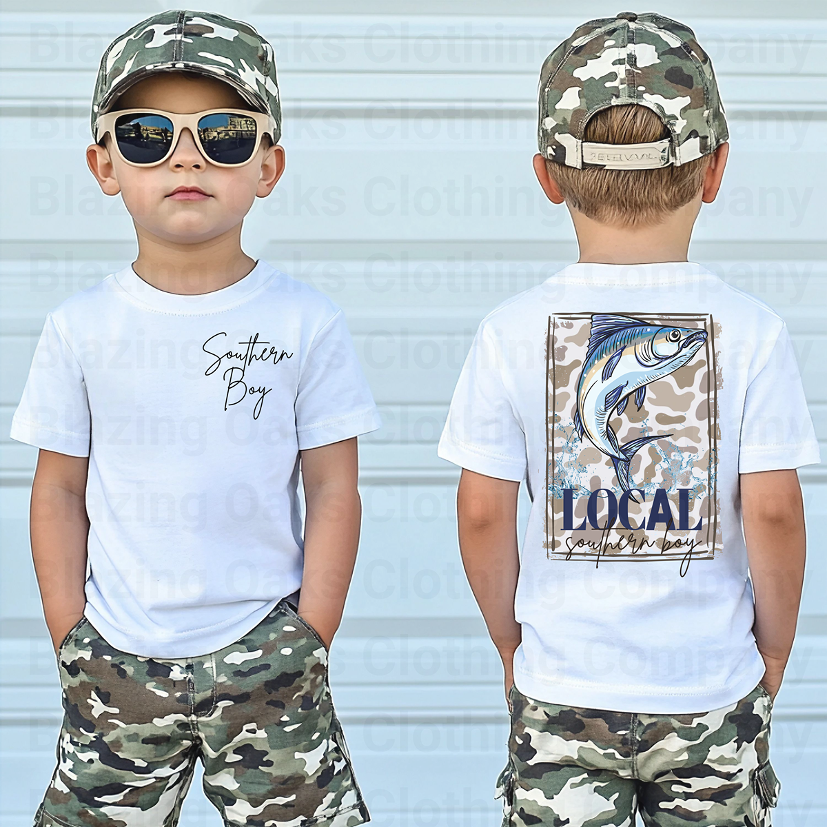 Camo Southern Boy Marlin Short Sleeve Shirt
