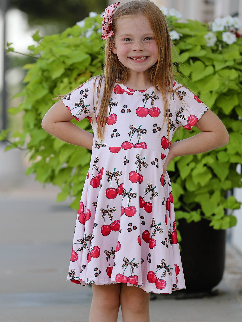 Cherry Milk Silk Girls Dress