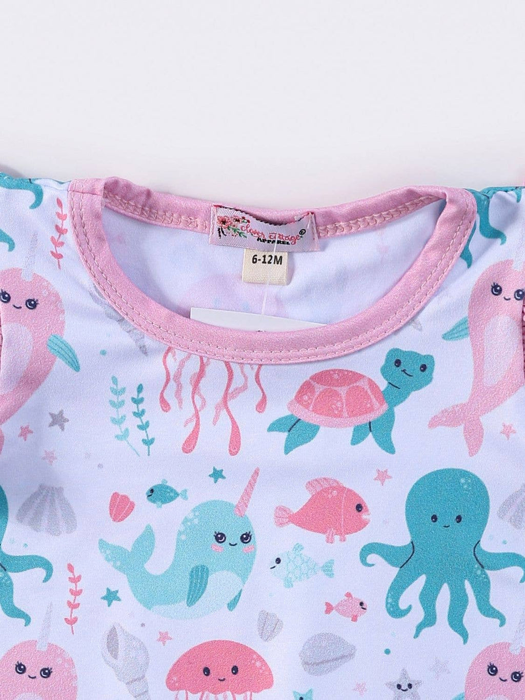 Pink Aquatic Baby Romper