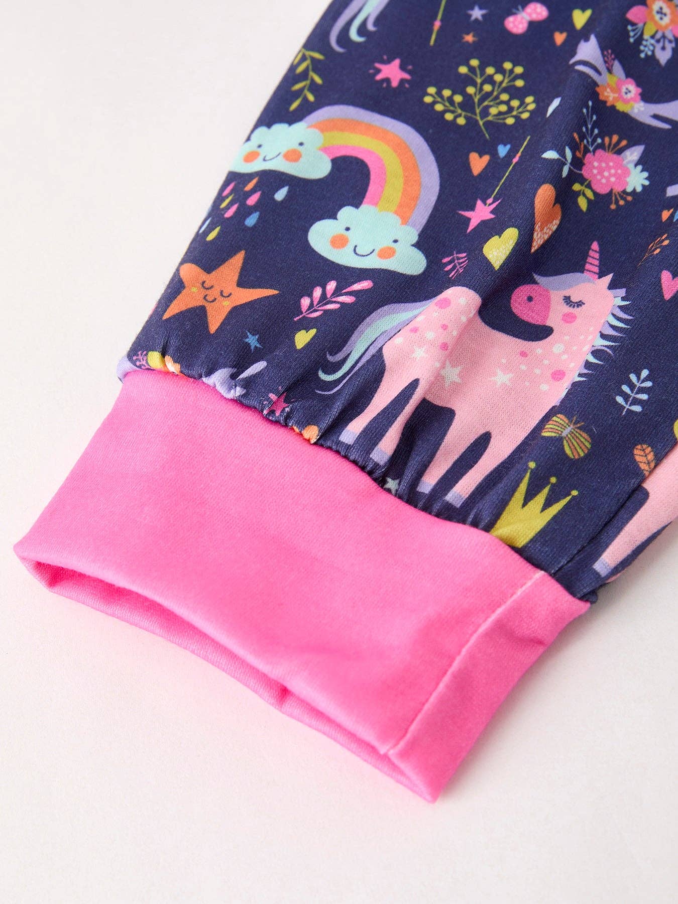 Christmas Print 2 Tops + 1 Pant Combination Girls Pajama Set