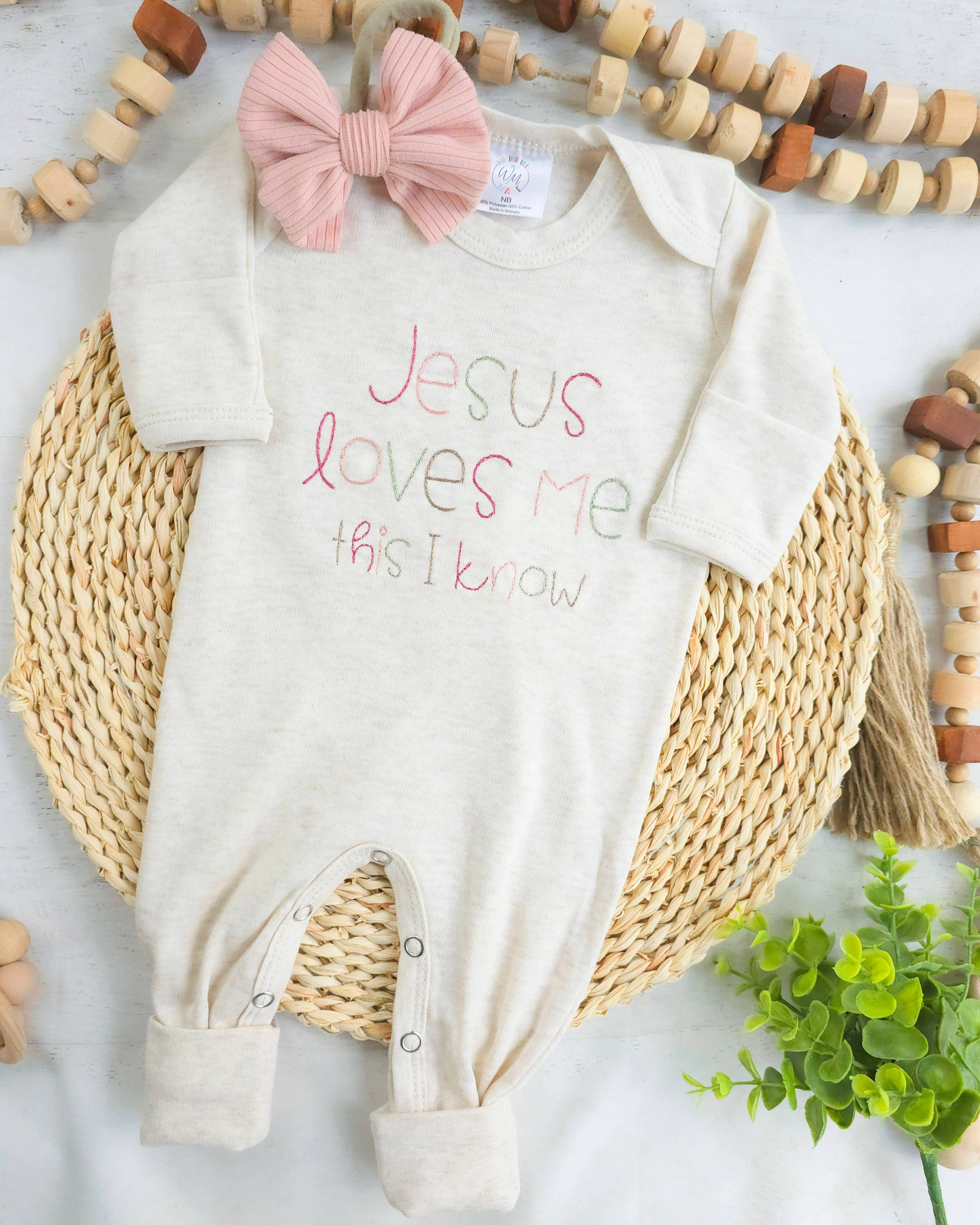 Baby Romper | Baby Girl Outfit - Jesus Loves Me