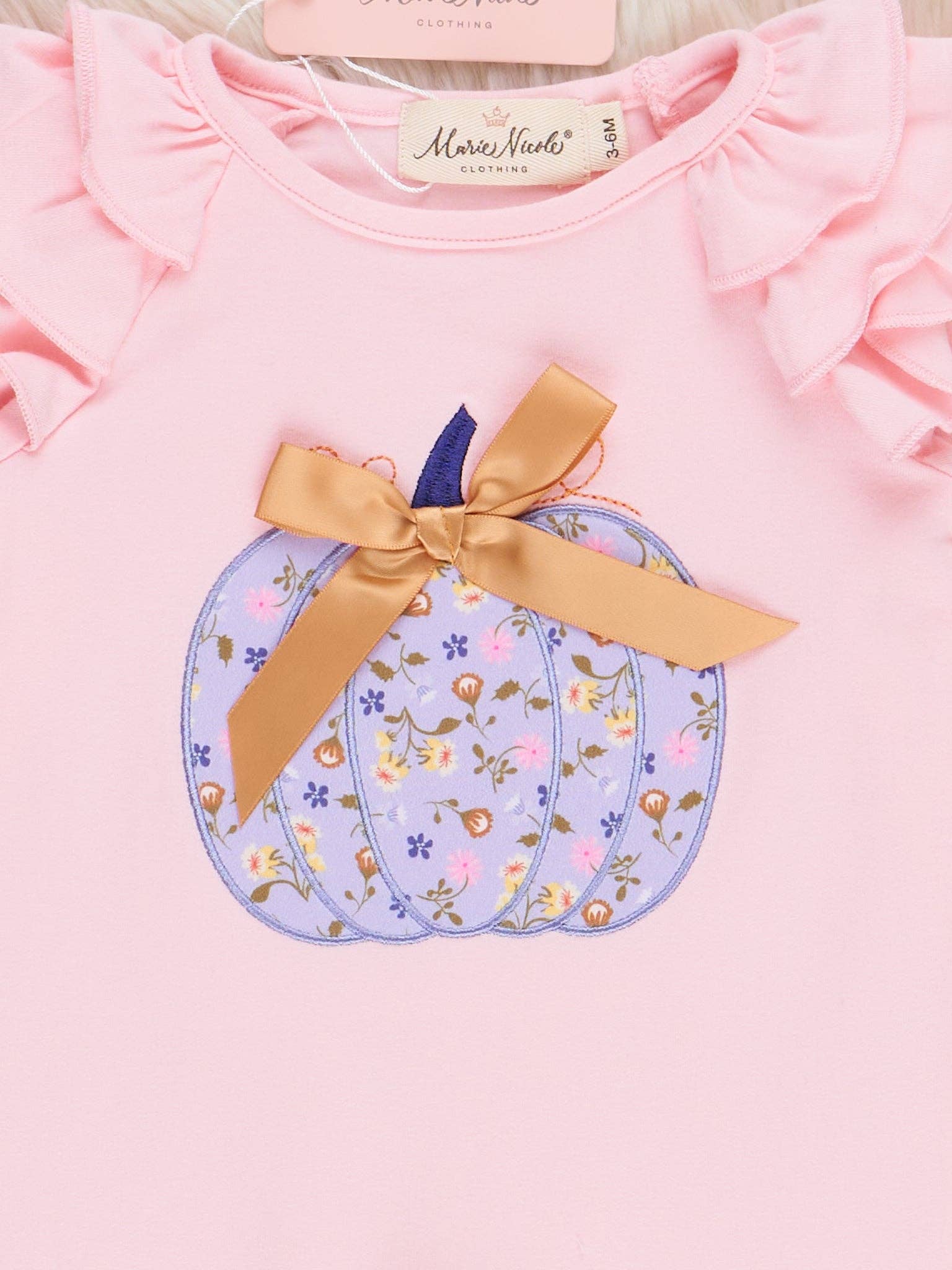 Pink & Lilac Pumpkin Ruffle Romper